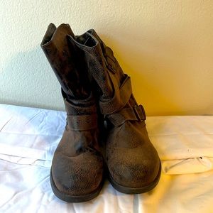Brown moto/ pirate style boots